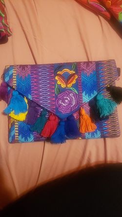 Embroidered Bag Clutch Purse