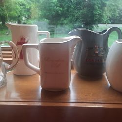 5 Vintage Liquor Pitchers  Bar Ware