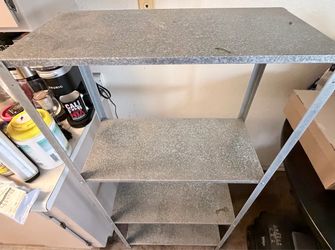 Metal Shelving Unit with Laminate Shelves