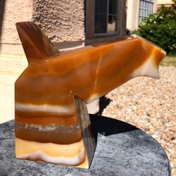 Solid heavy vintage Onyx Horse Head statue $60.00 