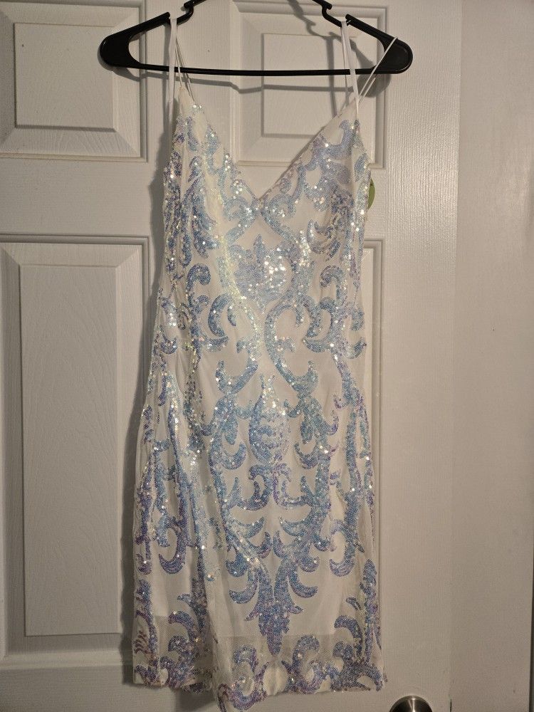White Sequined Dress