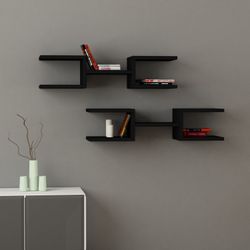 Bookshelf / Wall shelves: set of 2