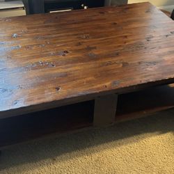 Rustic  Solid Wood Coffee Table
