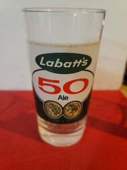 Collectable Labbatt's 50 Ale Canadian Midcentury Beer Glass

