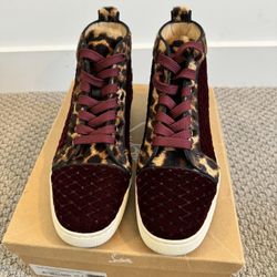 Christian Louboutin Louis Orlato Woman velvet leopard