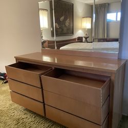MCM Long Dresser With Mirror 