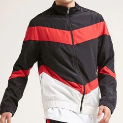 Men’s Forever 21 Black and red track jacket size M