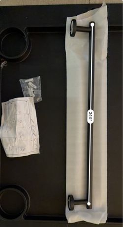 Matte Black Towel Bar 24.5 Inch