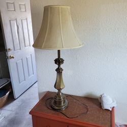 Large brass table lamp