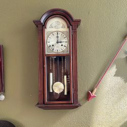 OGDEN Mechanical Wall Clock – 31-Day Wind – Wood Case – Working