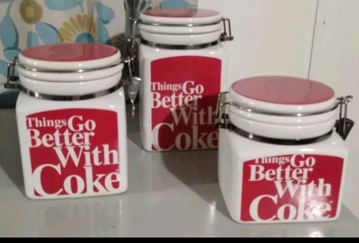 Coca-Cola By Gibson Cannisters Set Of 3