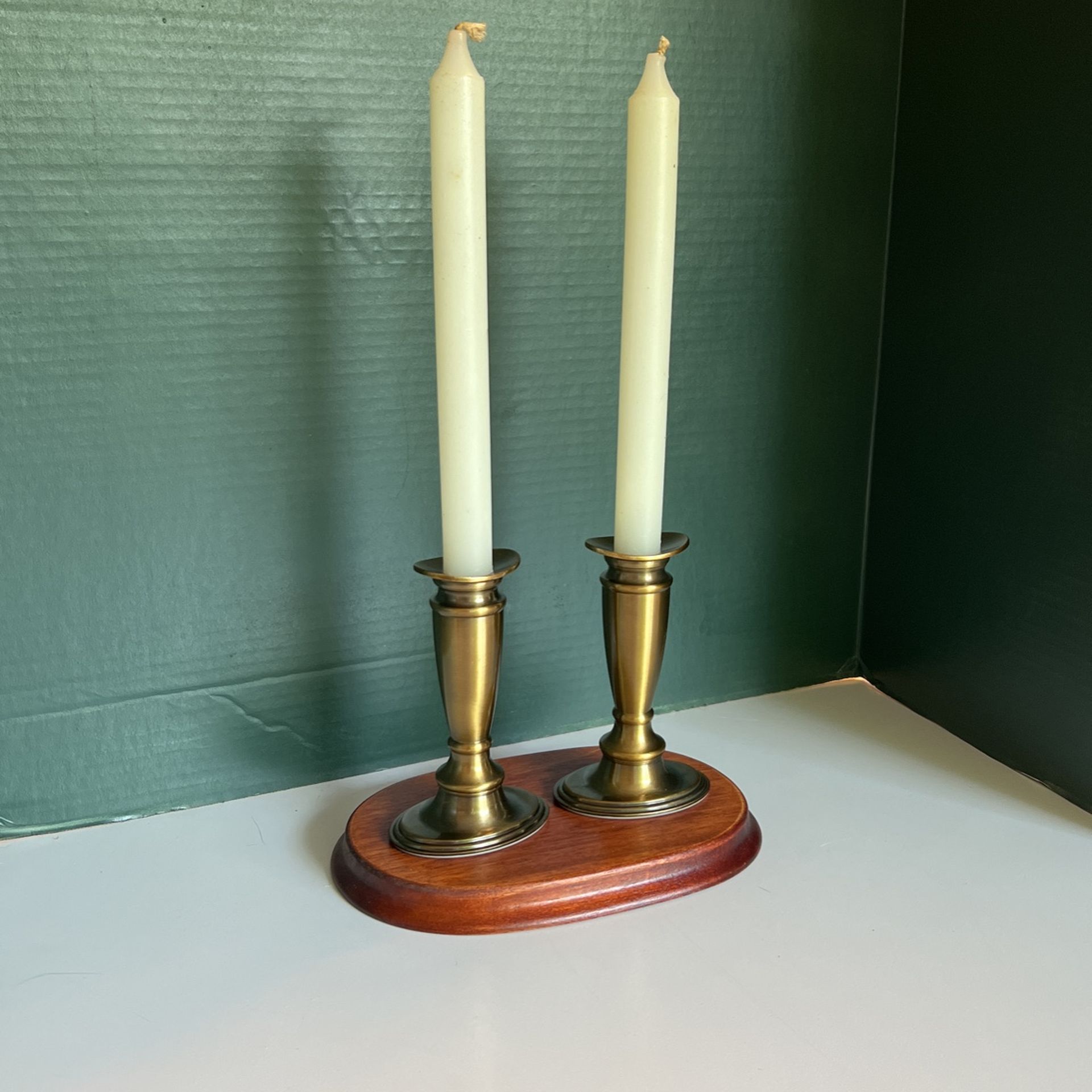 Brushed Brass Candle Holders