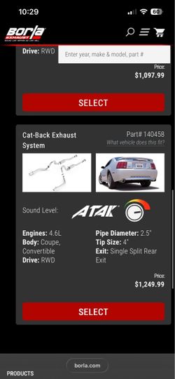 Catback borla atak