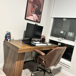 Wayfair Wolbach 55 Inches Executive Desk with Double Trapezoid Base