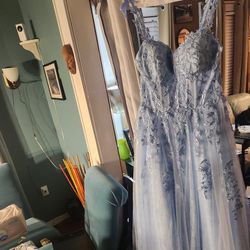 Beautiful Light Blue Prom/Sweet Sixteen Dress Size 12/14
