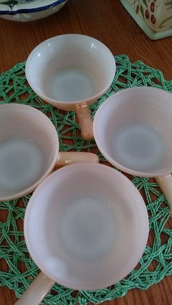 4 Soup bowls Fire King vintage