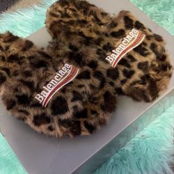Balenciaga Leopard Slides size 11