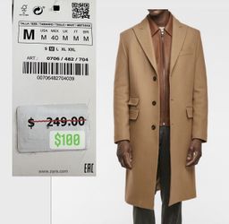 Zara Man | Straight Cut Coat | Wool