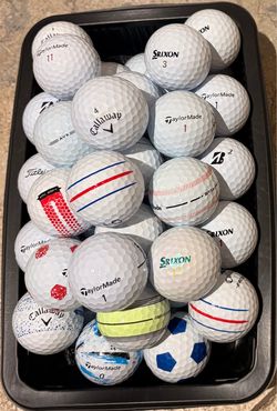 50 Golf Balls As Pictured- Callaway, TaylorMade, Srixon, Titleist….