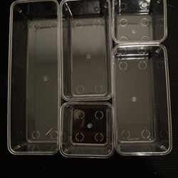 5 Piece Acrylic Drawer Organizer Set 