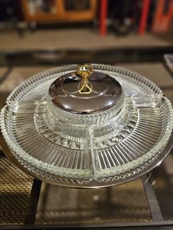 Vintage Kromex Lazy Susan Serving Platter