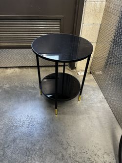 Glass Top Side Table