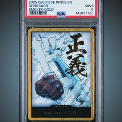 One Piece Card Game TCG PRB02 Smoker Gold Don!! PSA 9