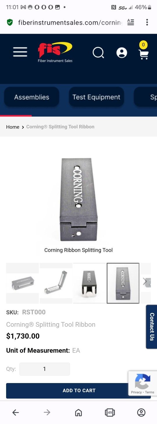 Corning Fiber Optics Cable Splitter $400