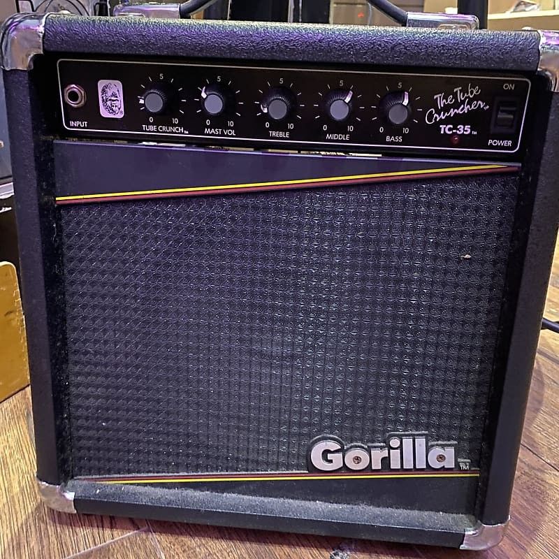 Gorilla Tc-35 Vintage Tube Cruncher Amp With Cord And Stands