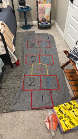 Homemade felt hopscotch