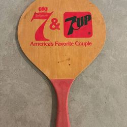 Vintage 1980 Americas Favorite Couple Seagrams 7up 7-Up Sign Paddle