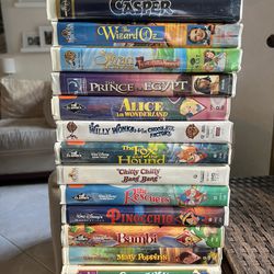 15 Disney Collection VHS Movies, Disney Classics, The Classics, Disney Black Diamond, NEW Aladdin