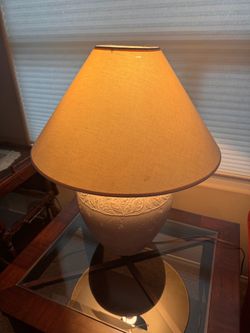 Vintage Matching Ceramic-Style Table Lamps w/ Shades – 3-Way – Pair