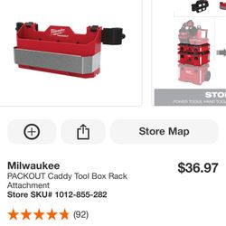 Milwaukee PACKOUT Caddy Tool Box Rack Attachment