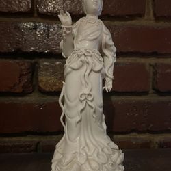 Antique porcelain statue approximately 11 inches in excellent condition