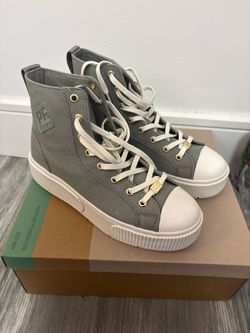 Green sneakers