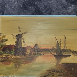 Dutch vintage oil painting