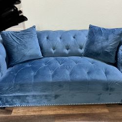 Navy Loveseat Couch 