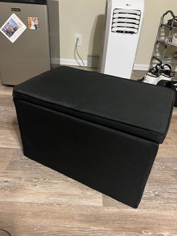Black Ottoman/Storage container