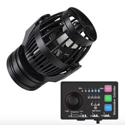 Uniclife Aquarium Wave Maker for 120-300 Gallon Fish Tanks 3400 GPH Adjustable Circulation Pump with Controller and Strong Magnetic Suction Base Subme