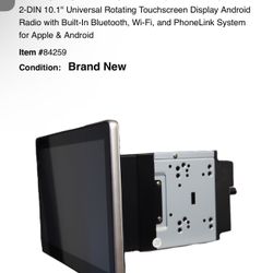 LinksWell  TA-UVDD10-1RR-4C 2-DIN 10.1" Universal Rotating Touchscreen Display Android Radio with Built-In Bluetooth, Wi-Fi, and PhoneLink System for 