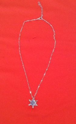 Fashion Jewelry Blue Crystal Snowflake Frozen Flower