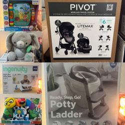 All New Baby Strollers, Toys, Potty Training, Activity center, and more! 