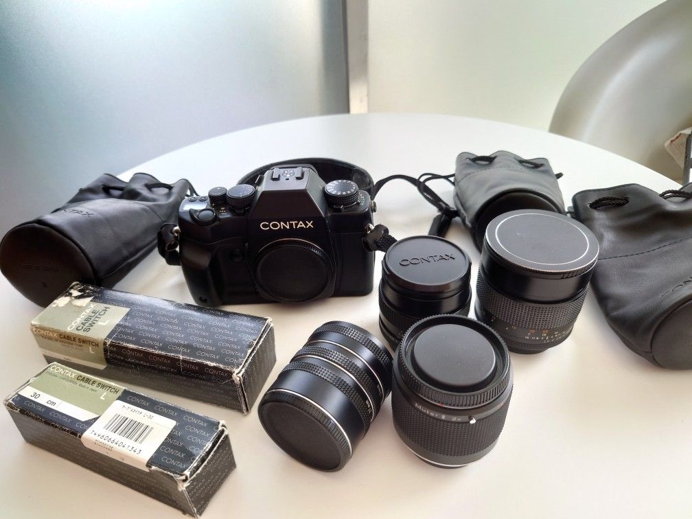 Contax RX Film Camera Body And Lens