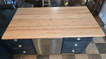 Solid Maple Butcher Block Top – 36x66, ~2" Thick, Commercial Grade