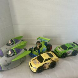 Disney Pixar Toy Story Set Of Fisher Price Shake And Go Cars  6-8” Long Each 