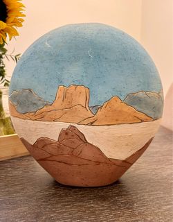 Vera Russell 1988 Signed Southwestern Pottery Vase