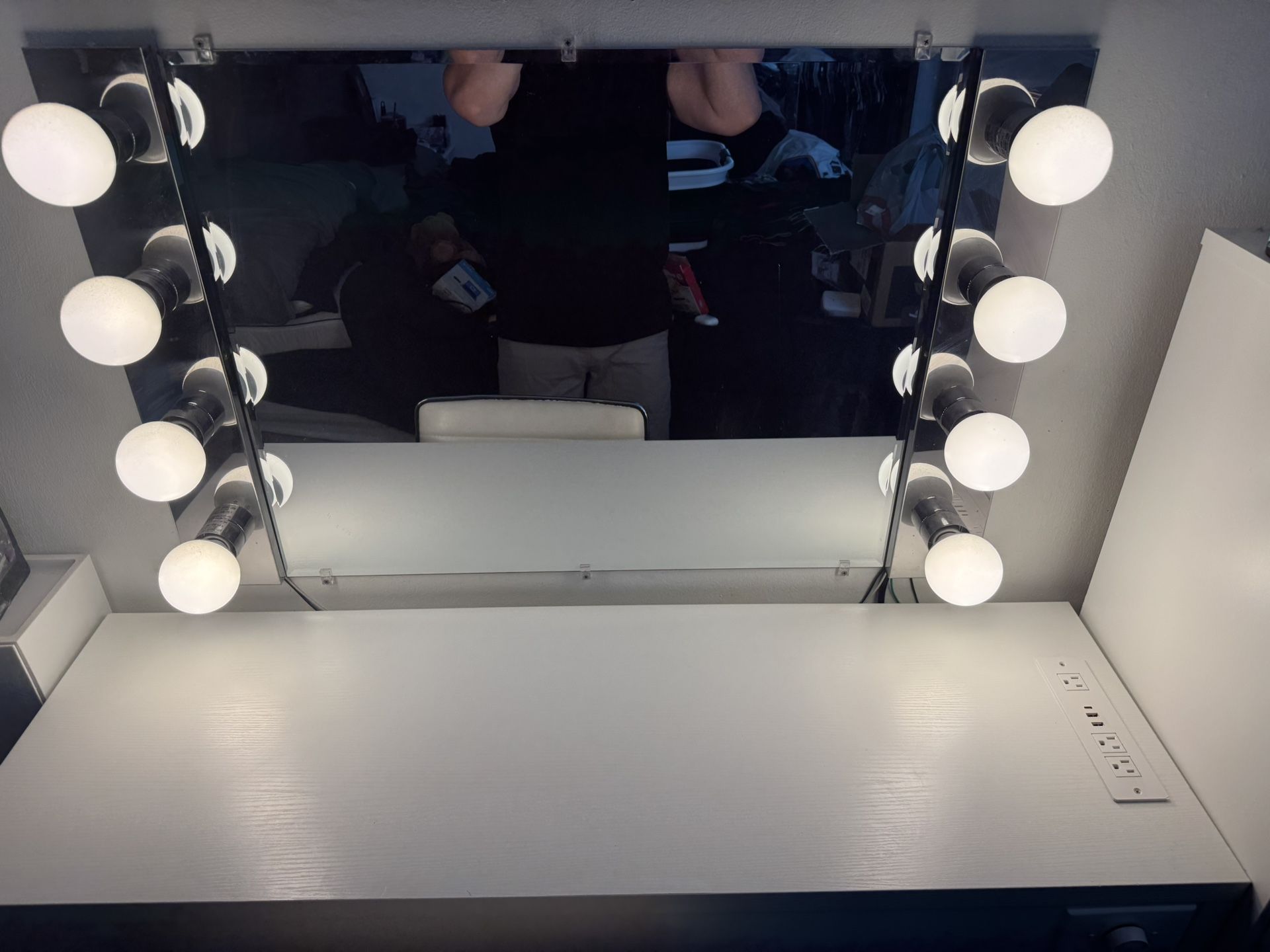 DIY Vanity With Dimmer Switch And Outlets/USB