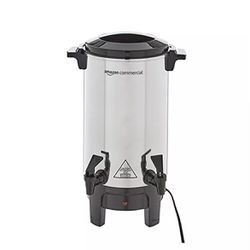AmazonCommercial Coffee Urn with 2 Spouts - Aluminum, 40 Cups/6 Liters NEW 