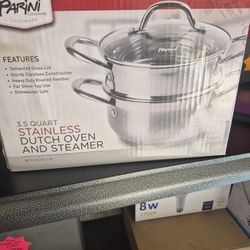 Parini 3.5 Qt Dutch Oven and Steamer